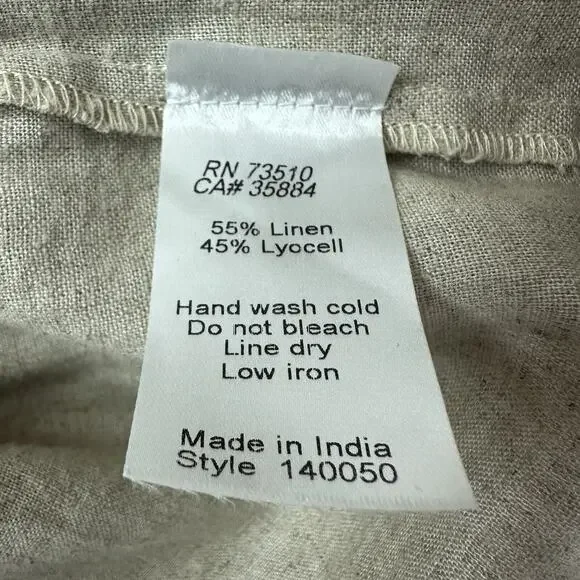 Ivy Jane Jacket Womens Small Beige Linen blend Boxy Utility Safari Light Weight - Picture 6 of 9